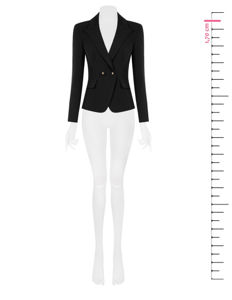 Short, Fitted Blazer Jacket in Rinascimento Technical Fabric - Vest...