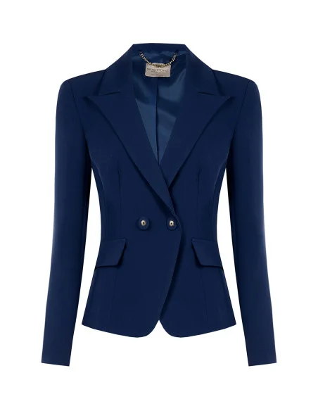 Veste blazer courte cintrée en tissu technique Rinascimento