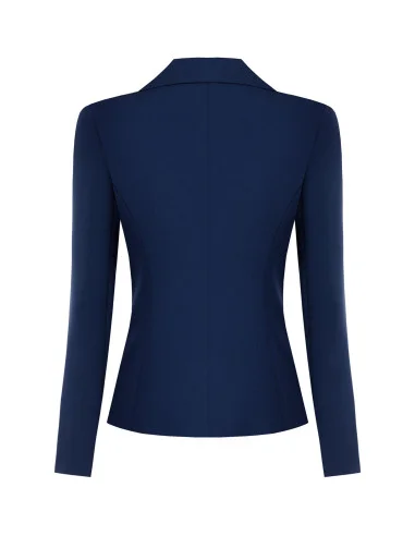 Giacca Blazer Corta Sfiancata In Tessuto Tecnico Rinascimento