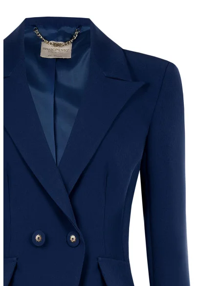 Cropped Fitted Blazer Jacket in Technical Fabric Rinascimento