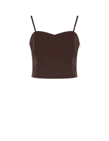 Rinascimento Technical Fabric Bustier Crop Top - Vestiti Firmati Li...
