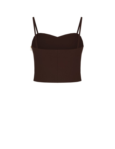 Rinascimento Technical Fabric Bustier Crop Top - Vestiti Firmati Li...