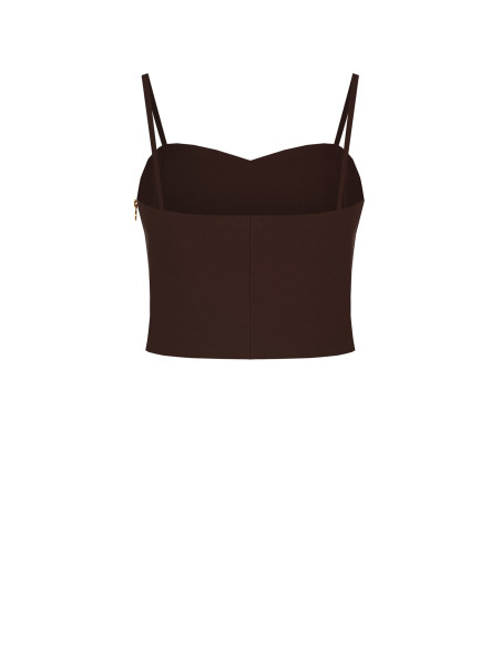 Rinascimento Technical Fabric Bustier Crop Top - Vestiti Firmati Li...