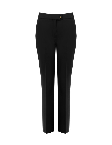 Cigarette-style trousers in technical fabric with a Rinascimento lo...