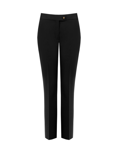 Pantaloni A Sigaretta In Tessuto Tecnico Con Bottone Logo Rinascimento