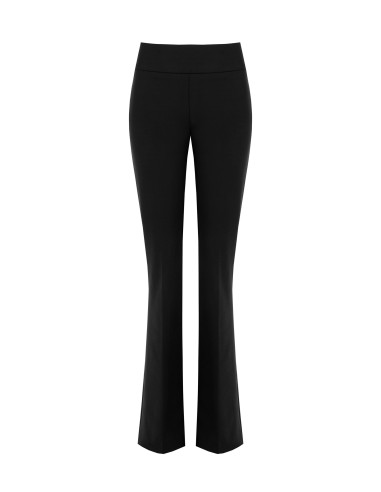 Scuba Crepe Flared Trousers with a Rinascimento-Style Waistband - V...