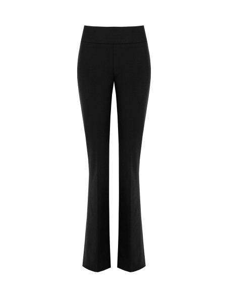 Scuba Crepe Flared Trousers with a Rinascimento-Style Waistband - V...