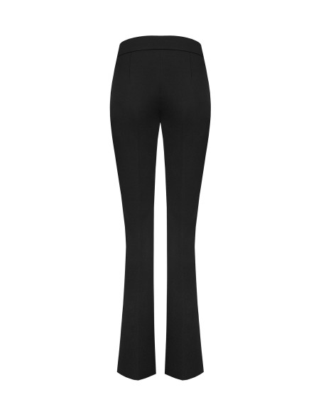 Pantalon évasé en crêpe scuba avec ceinture à la taille « Rinascime...