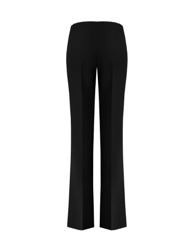 Pantalon droit en crêpe scuba à taille élastiquée « Rinascimento » ...