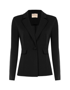 Giacca Blazer Sfiancata In Scuba Crepe Con Bottone Coordinato Rinascimento 2