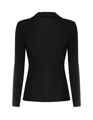 Veste blazer cintrée en crêpe scuba avec bouton assorti Rinascimento