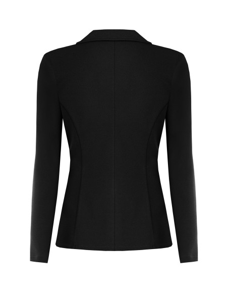 Fitted Scuba Crepe Blazer Jacket with Matching Button by Rinascimen...