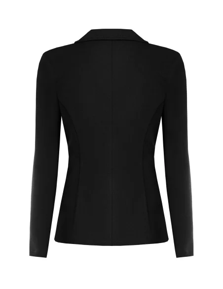 Fitted Scuba Crepe Blazer Jacket with Matching Button Rinascimento