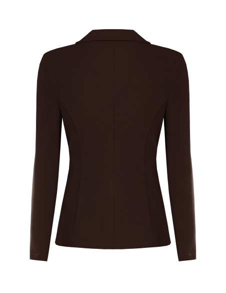 Veste blazer cintrée en crêpe scuba avec bouton assorti Rinascimento