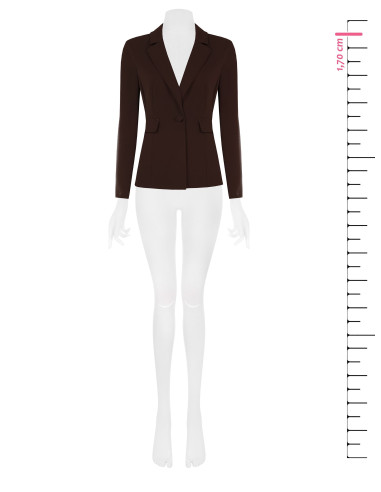 Veste blazer cintrée en crêpe scuba avec bouton assorti Rinascimento
