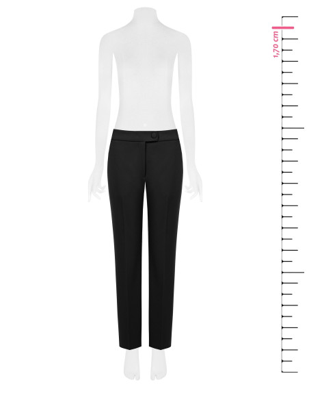 Scuba Crepe Cigarette Trousers with Matching Button by Rinascimento...