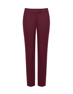 Pantaloni A Sigaretta In Scuba Crepe Con Bottone Coordinato Rinascimento 2