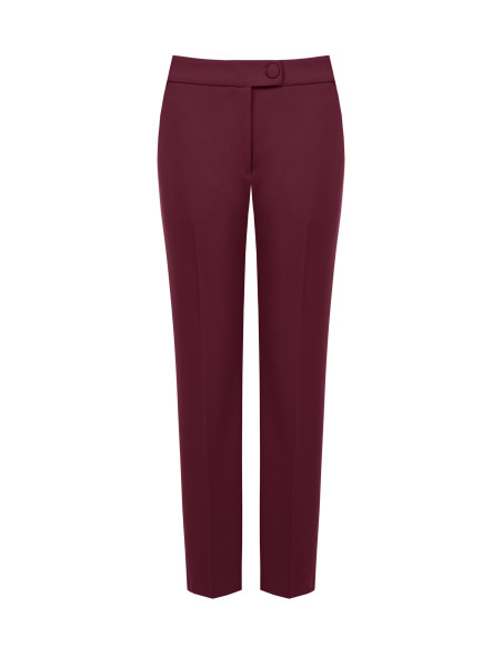 Scuba Crepe Cigarette Trousers with Matching Button by Rinascimento...