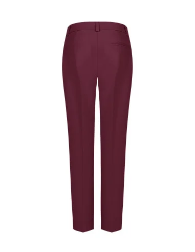 Pantaloni A Sigaretta In Scuba Crepe Con Bottone Coordinato Rinascimento