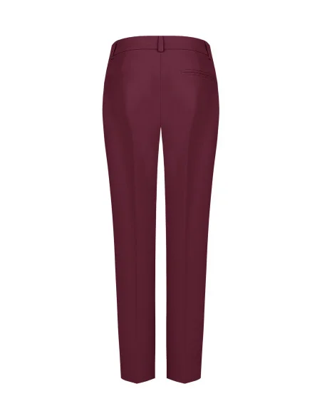 Pantaloni A Sigaretta In Scuba Crepe Con Bottone Coordinato Rinascimento