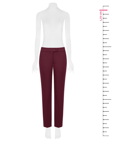 Scuba Crepe Cigarette Trousers with Matching Button by Rinascimento...
