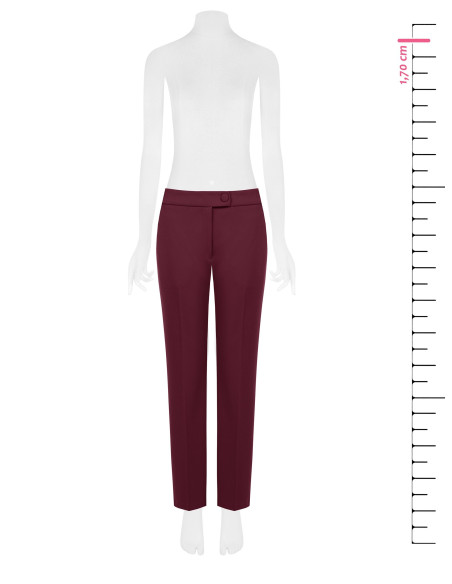 Pantaloni A Sigaretta In Scuba Crepe Con Bottone Coordinato Rinascimento