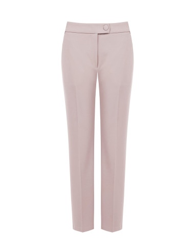 Pantalon cigarette en crêpe scuba avec bouton assorti « Rinasciment...