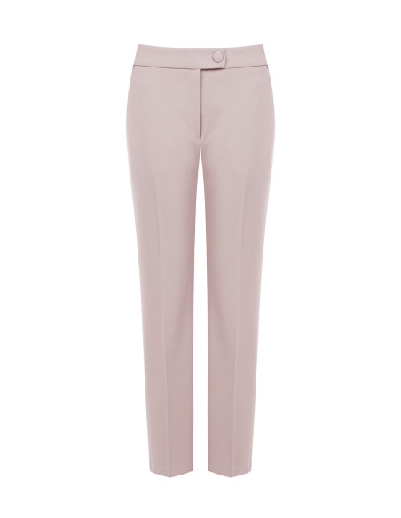Pantaloni A Sigaretta In Scuba Crepe Con Bottone Coordinato Rinascimento