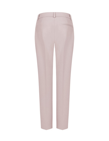 Pantalon cigarette en crêpe scuba avec bouton assorti « Rinasciment...
