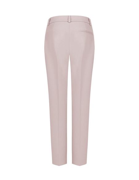 Pantalon cigarette en crêpe scuba avec bouton assorti « Rinasciment...
