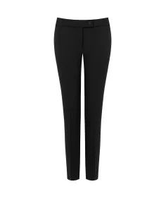 Cadi Fabric Cigarette Trousers with Tone-on-Tone Metal Button – Rinascimento 2