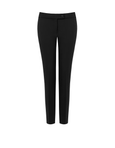 Pantalon cigarette en tissu Cadi avec bouton métallique ton sur ton « Rinascimento » 2