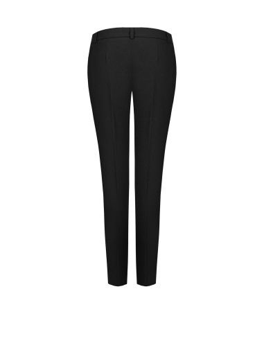 Cadi Fabric Cigarette Trousers with Tone-on-Tone Metal Button by Ri...
