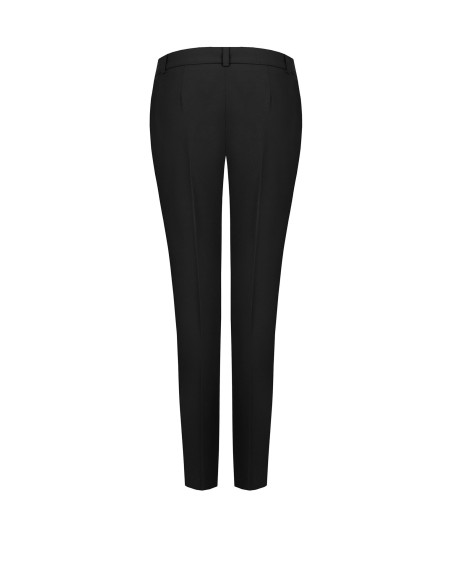 Cadi Fabric Cigarette Trousers with Tone-on-Tone Metal Button by Ri...