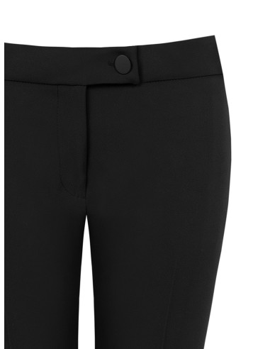 Pantaloni A Sigaretta In Tessuto Cadi Con Bottone Metallico Tono Su Tono Rinascimento