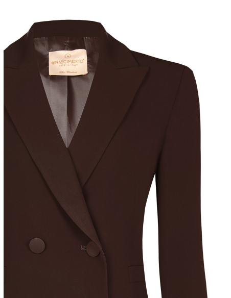 Veste Balzer évasée en tissu Cadi avec boutons ton sur ton en métal...