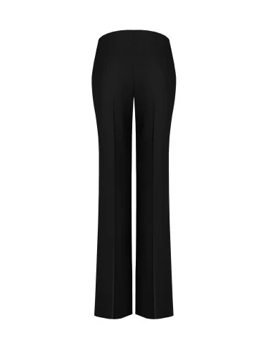 Wide Flared Trousers in Cady Fabric Without Pockets Rinascimento
