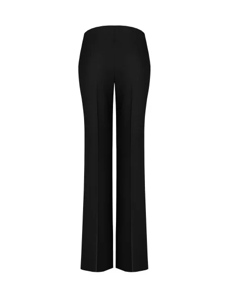 Wide Flared Trousers in Cady Fabric Without Pockets Rinascimento