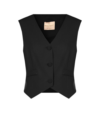 Gilet en tissu Cadi avec boutons ton sur ton en métal « Rinasciment...
