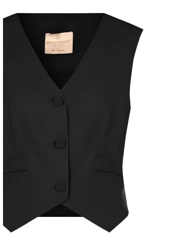 Gilet In Tessuto Cadi Con Bottoni Tono Su Tono In Metallo Rinascimento