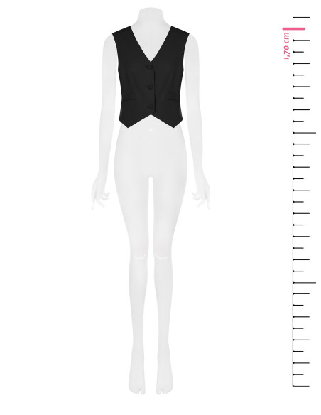 Gilet en tissu Cadi avec boutons ton sur ton en métal « Rinasciment...