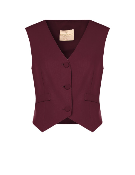 Gilet In Tessuto Cadi Con Bottoni Tono Su Tono In Metallo Rinascimento