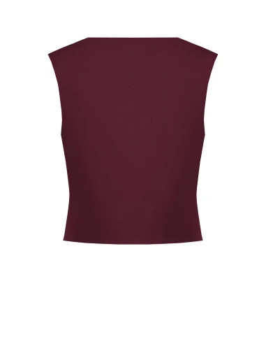 Gilet In Tessuto Cadi Con Bottoni Tono Su Tono In Metallo Rinascimento