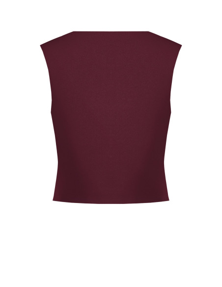 Gilet en tissu Cadi avec boutons ton sur ton en métal « Rinasciment...