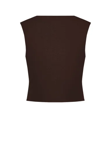 Gilet In Tessuto Cadi Con Bottoni Tono Su Tono In Metallo Rinascimento