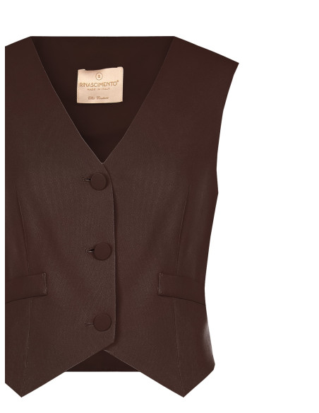 Gilet en tissu Cadi avec boutons ton sur ton en métal « Rinasciment...