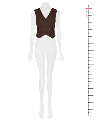 Cadi Fabric Waistcoat with Tone-on-Tone Metal Buttons – Rinasciment...