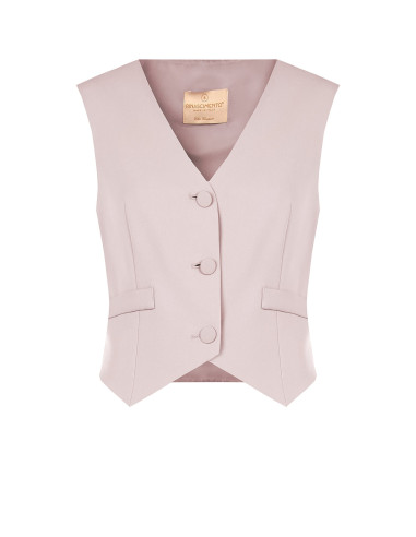 Gilet en tissu Cadi avec boutons ton sur ton en métal « Rinasciment...