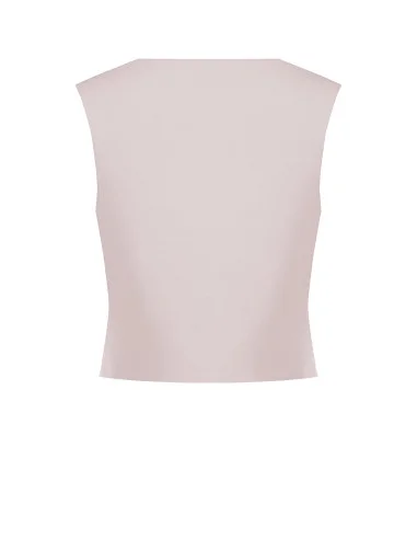 Gilet In Tessuto Cadi Con Bottoni Tono Su Tono In Metallo Rinascimento