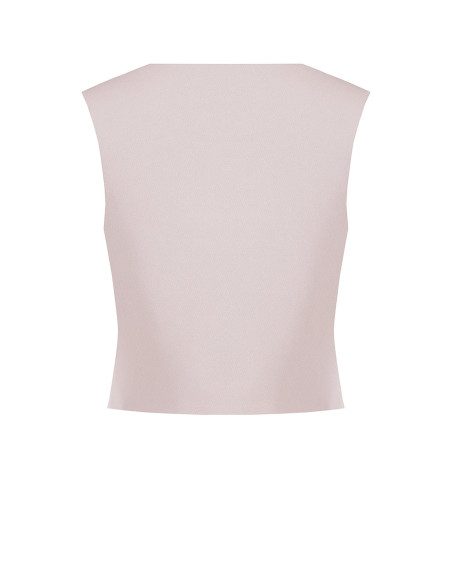 Gilet en tissu Cadi avec boutons ton sur ton en métal « Rinasciment...
